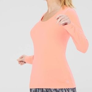 Essential Long Sleeve Tank - Peach Punch